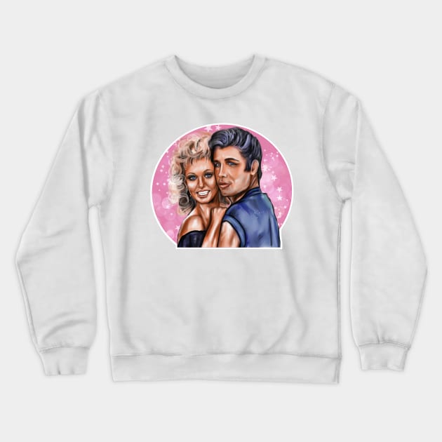 Olivia Newton-John, John Travolta Crewneck Sweatshirt by Svetlana Pelin